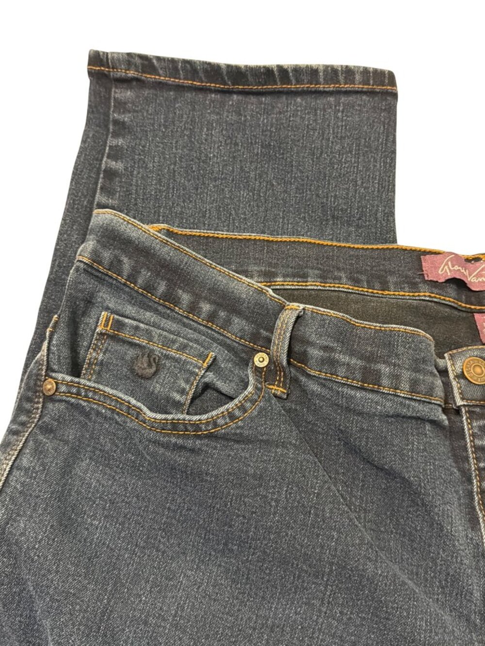 Gloria Vanderbilt Amanda Plus Size 20W Blue Denim Jeans Straight Leg High Rise - Picture 2 of 5